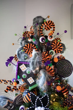 Decorator's Warehouse 30” Furry Spiral Curly Spray - Black/White > Halloween|Halloween