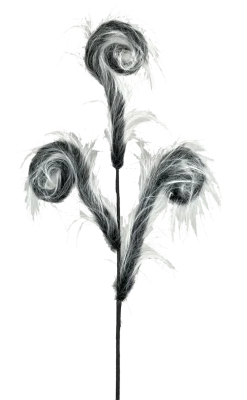 Decorator's Warehouse 30” Furry Spiral Curly Spray - Black/White > Halloween|Halloween