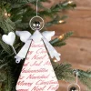 Decorator's Warehouse 9.25” Galvanized Angel with Words Ornament > Sale|Christmas Sale