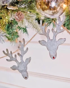 Decorator's Warehouse Galvanized Metal Reindeer Banner > Winter Woodland|Christmas Decor