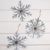 Decorator's Warehouse 8” Galvanized Metal Snowflake Ornament > Christmas Decor|Farmhouse