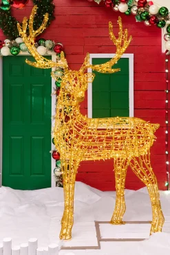 Decorator's Warehouse 8' Giant Golden Reindeer > Outdoor Decor|Outdoor Decor