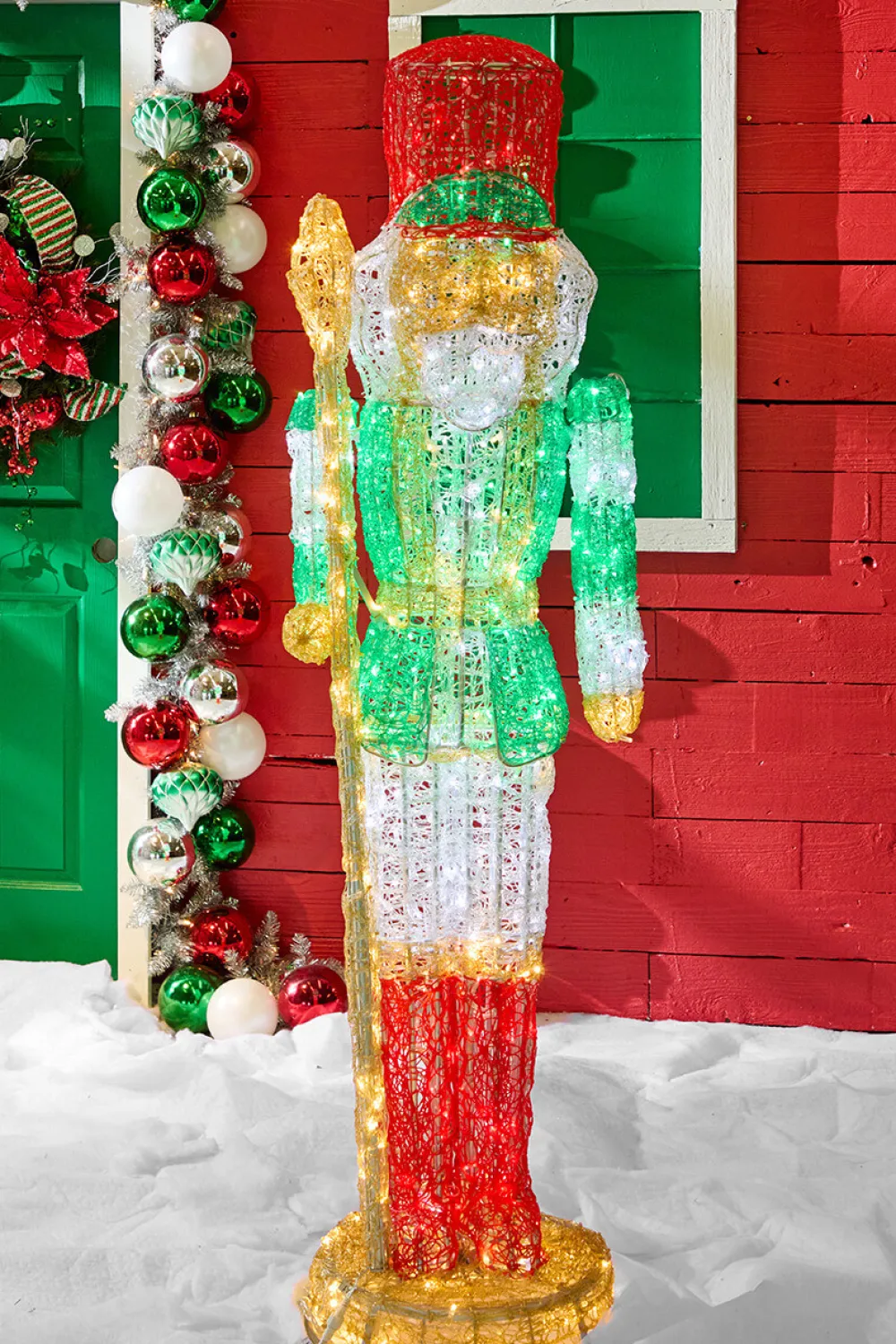 Decorator's Warehouse 6' Giant Nutcracker with Green Jacket > Outdoor Decor|Outdoor Decor
