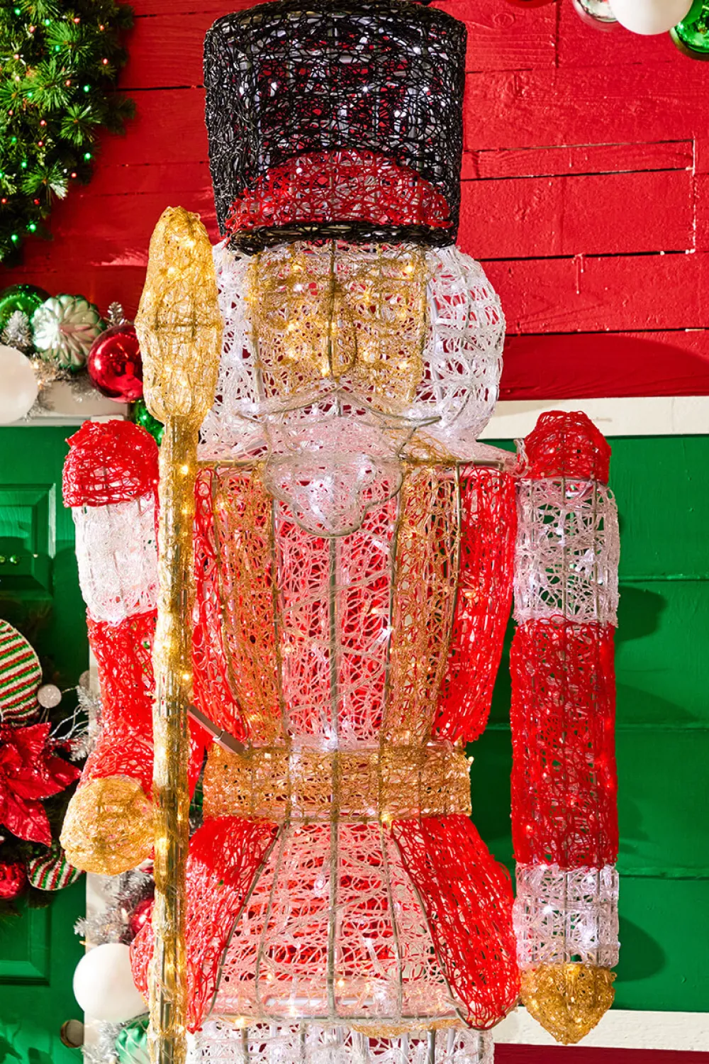 Decorator's Warehouse 8' Giant Nutcracker with Red Jacket > Outdoor Decor|Outdoor Decor