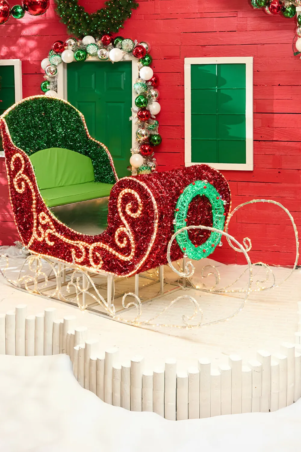 Decorator's Warehouse 6' Giant Red Christmas Sleigh > Outdoor Decor|Outdoor Decor