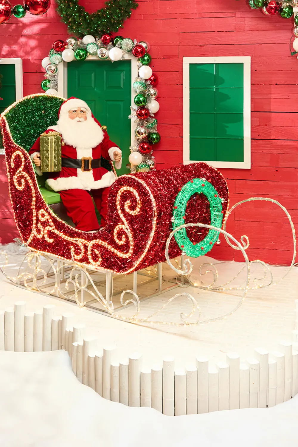 Decorator's Warehouse 6' Giant Red Christmas Sleigh > Outdoor Decor|Outdoor Decor