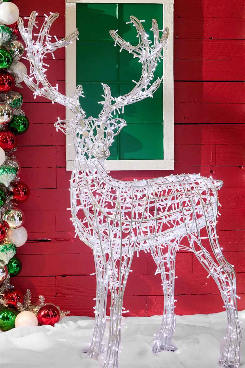 Decorator's Warehouse 6' Giant Silver Reindeer > Outdoor Decor|Outdoor Decor