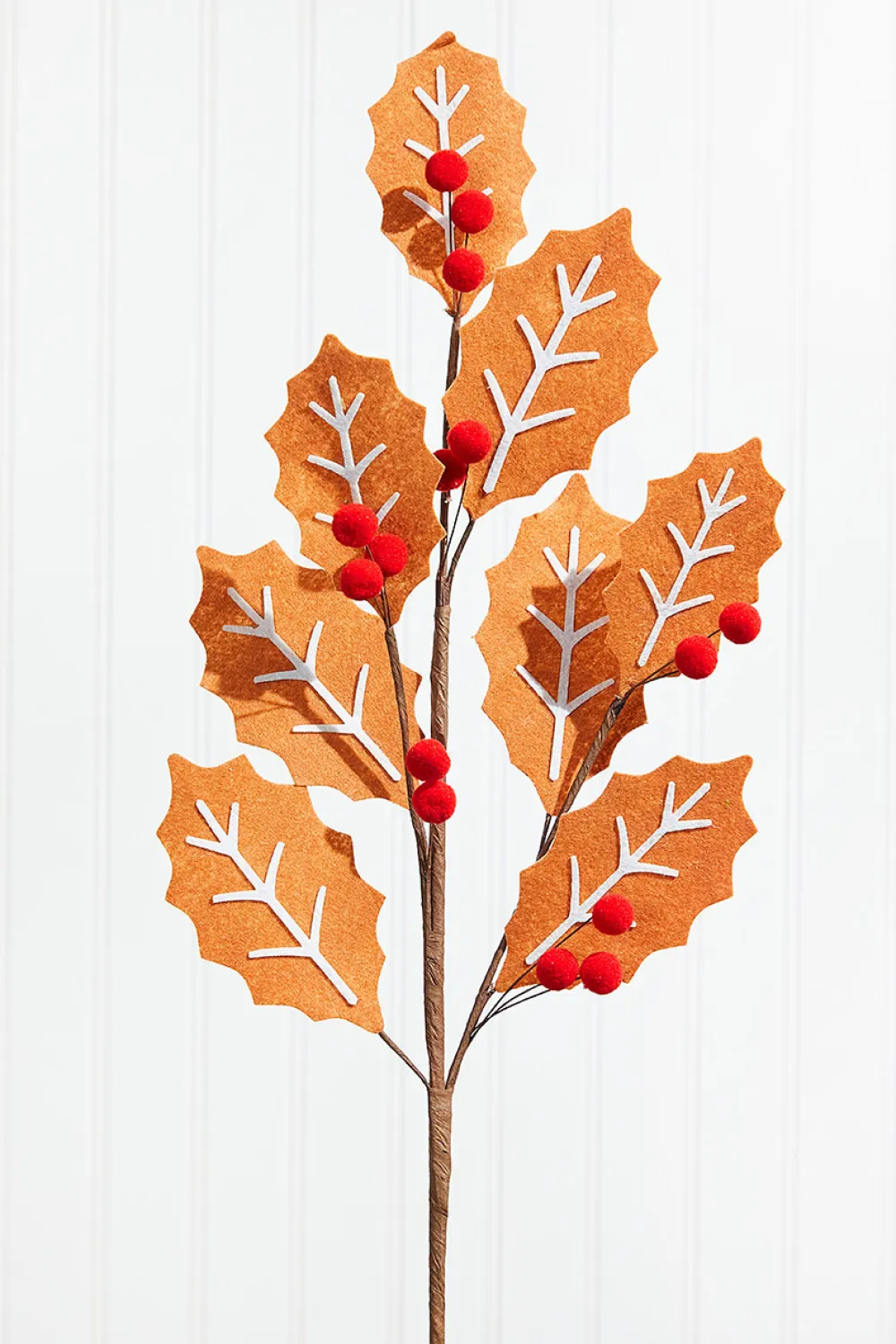 Decorator's Warehouse 28” Gingerbread Leaf Spray with Red Berries > Christmas Sprays|Christmas Decor