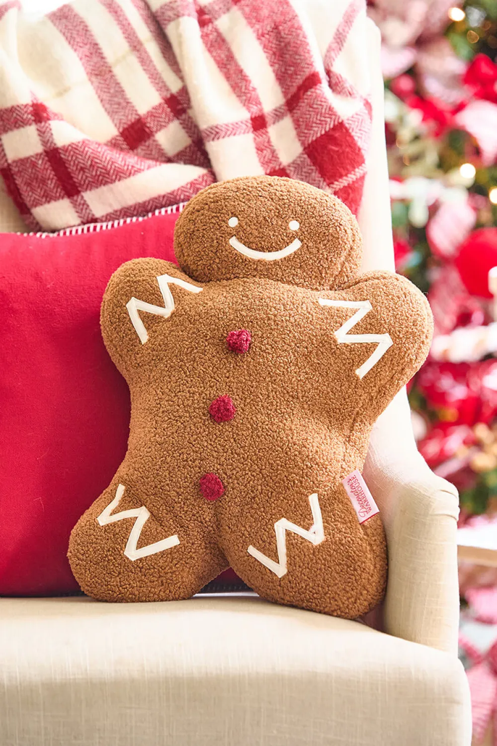 Decorator's Warehouse Gingerbread Man Pillow 18" x 13" > Christmas Decor|Christmas Textiles