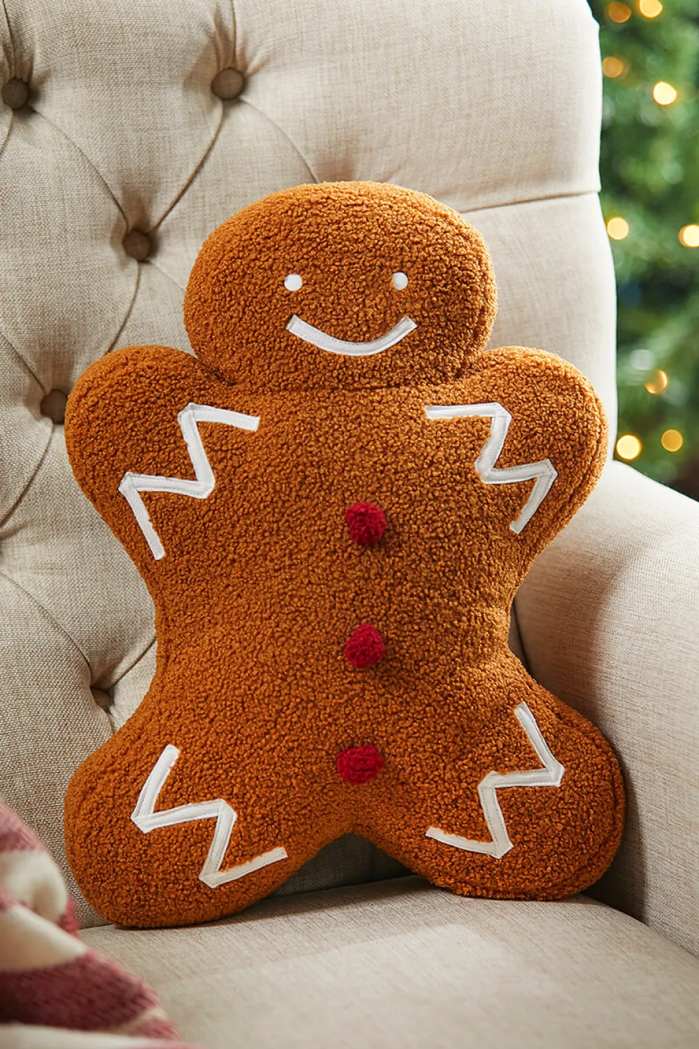 Decorator's Warehouse Gingerbread Man Pillow 18" x 13" > Christmas Decor|Christmas Textiles