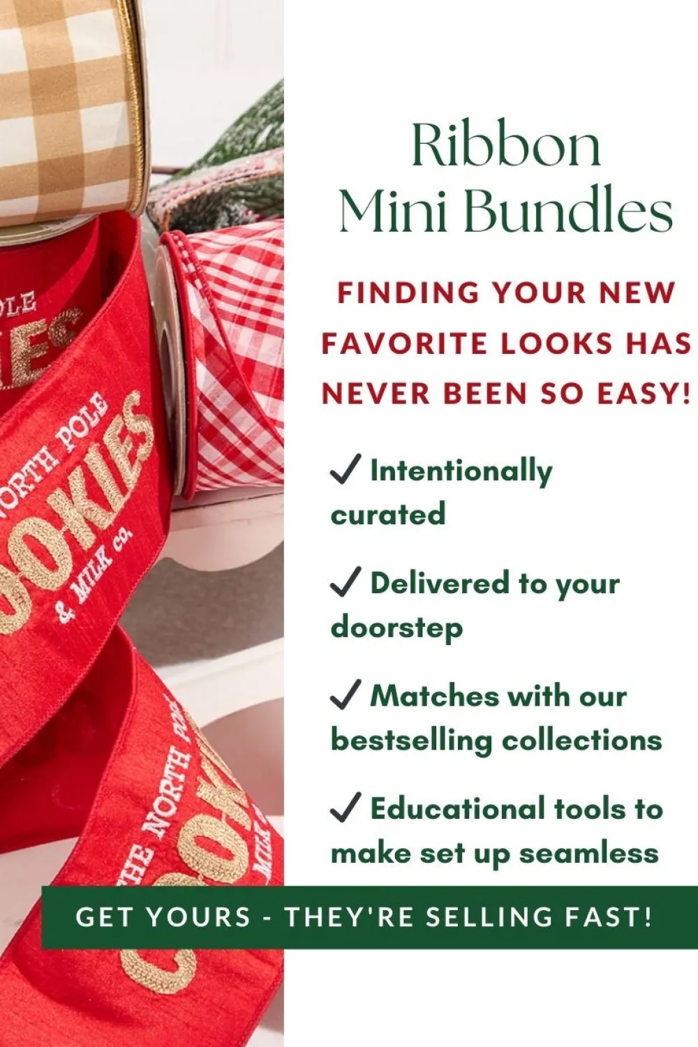 Decorator's Warehouse Gingerbread Ribbon Mini Bundle > Christmas Ribbon|Christmas Decor