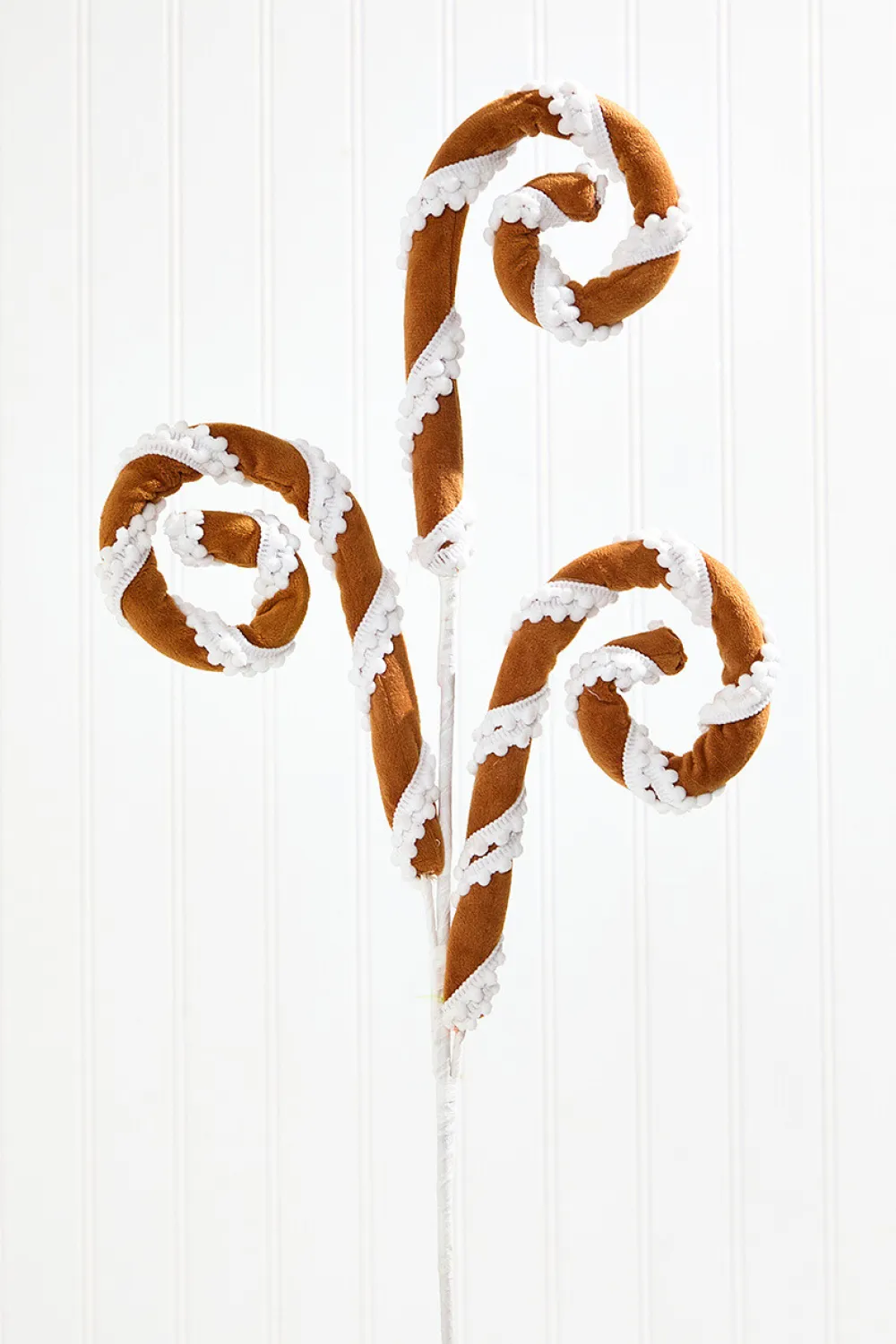 Decorator's Warehouse 28" Gingerbread Stripe Spiral Curly Spray > Christmas Decor|Sugar & Spice