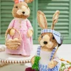 Decorator's Warehouse 12.5" Gingham Bunny with Eggs > Easter Table Decor|Easter Decor
