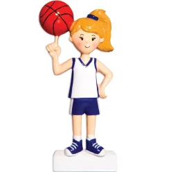 Decorator's Warehouse Girl Basketball Player Personalizable Ornament > Christmas Ornaments|Christmas Decor