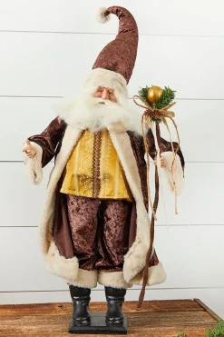 Decorator's Warehouse 26” Glamour Christmas Woodland Santa Figure > Santas & Angels|Christmas Sale