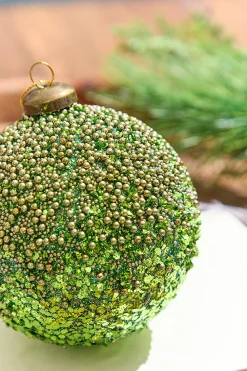 Decorator's Warehouse 4" Glass Ball Ornament - Green > Christmas Decor|Christmas Ornaments