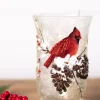 Decorator's Warehouse 8” Glass Cardinal Pinecone Vase > Cardinal|Christmas Accents