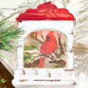 Decorator's Warehouse 5" Glass Cardinal Scene Lantern Ornament > Cardinal|Christmas Decor