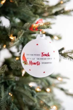Decorator's Warehouse 4” Glass Cardinal Sentiment Ball Ornament > Christmas Ornaments|Cardinal