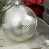 Decorator's Warehouse 4" Glass Check Ball/Finial Ornament > Christmas Ornaments|Christmas Ornaments