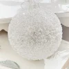 Decorator's Warehouse 5” Glass Crystal Bead Ornament > White Christmas|Christmas Decor