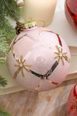 Decorator's Warehouse 4” Glass Diamond Ball Ornament > Christmas Decor|Jewel Tones