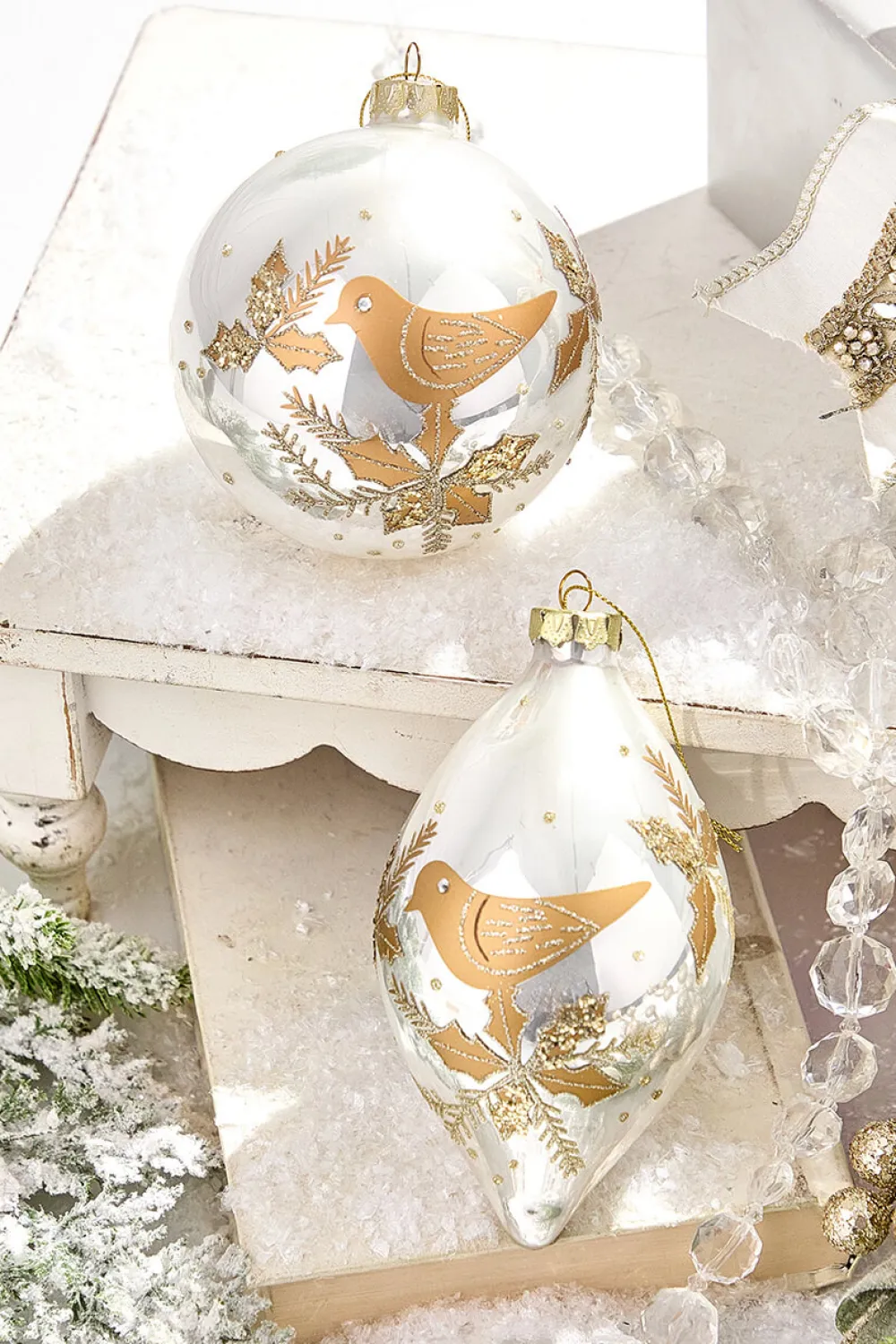 Decorator's Warehouse 4" - 6" Glass Dove Ornament > Christmas Decor|Natural Elegance