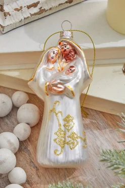 Decorator's Warehouse 5” Glass Holy Family Ornament > Christmas Decor|Nativity Ornaments