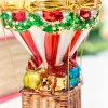 Decorator's Warehouse 6" Glass Hot Air Balloon Santa Ornament > Retro Brites|Christmas Decor
