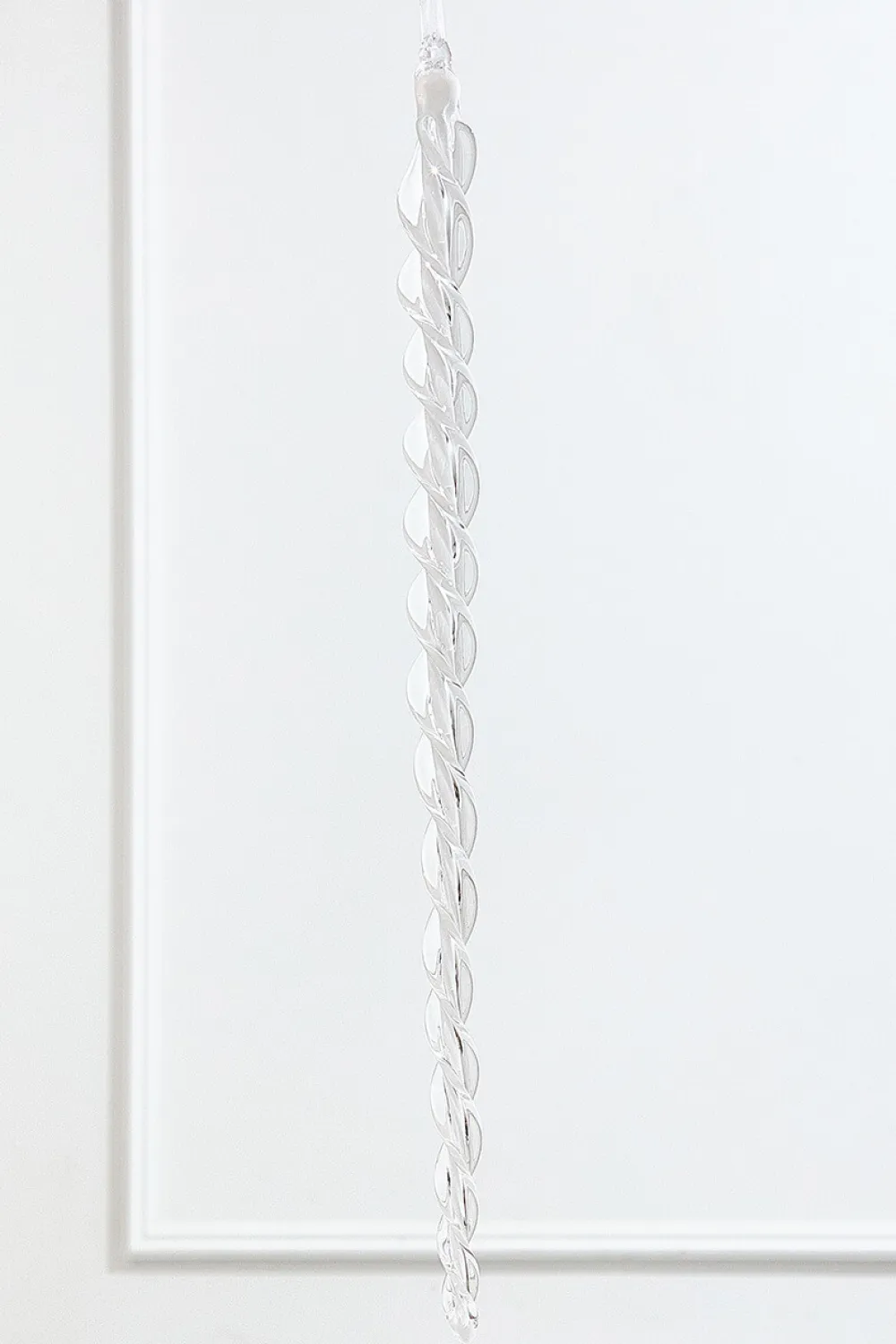 Decorator's Warehouse 16.5" Glass Icicle Ornament > White Christmas|Christmas Decor