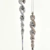 Decorator's Warehouse 10" Glass Icicle Ornament > White Christmas|Red & Silver