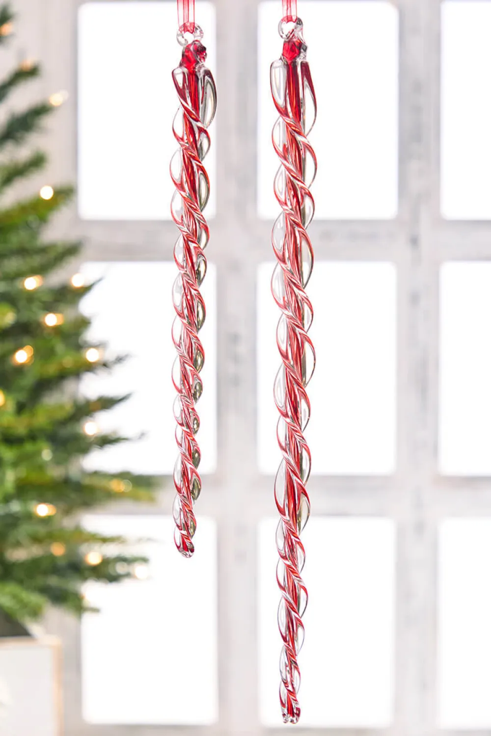 Decorator's Warehouse 12.5" Glass Icicle Ornament > Christmas Decor|Christmas Ornaments