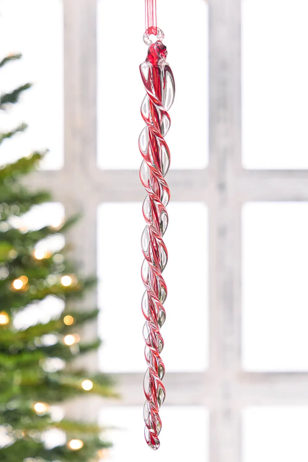 Decorator's Warehouse 12.5" Glass Icicle Ornament > Christmas Decor|Christmas Ornaments
