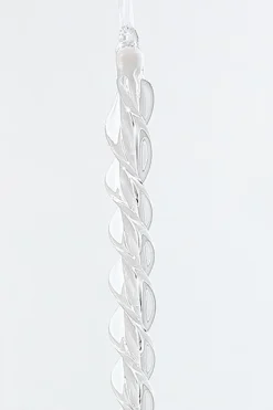 Decorator's Warehouse 12.5" Glass Icicle Ornament > White Christmas|Christmas Decor