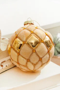 Decorator's Warehouse 4” Glass Jewel Ball Ornament > Christmas Decor|Christmas Ornaments