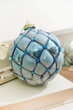 Decorator's Warehouse 4” Glass Jewel Ball Ornament > Christmas Decor|Christmas Ornaments