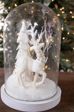 Decorator's Warehouse Glass Light Up Reindeer Cloche > Christmas Accents|Christmas Decor