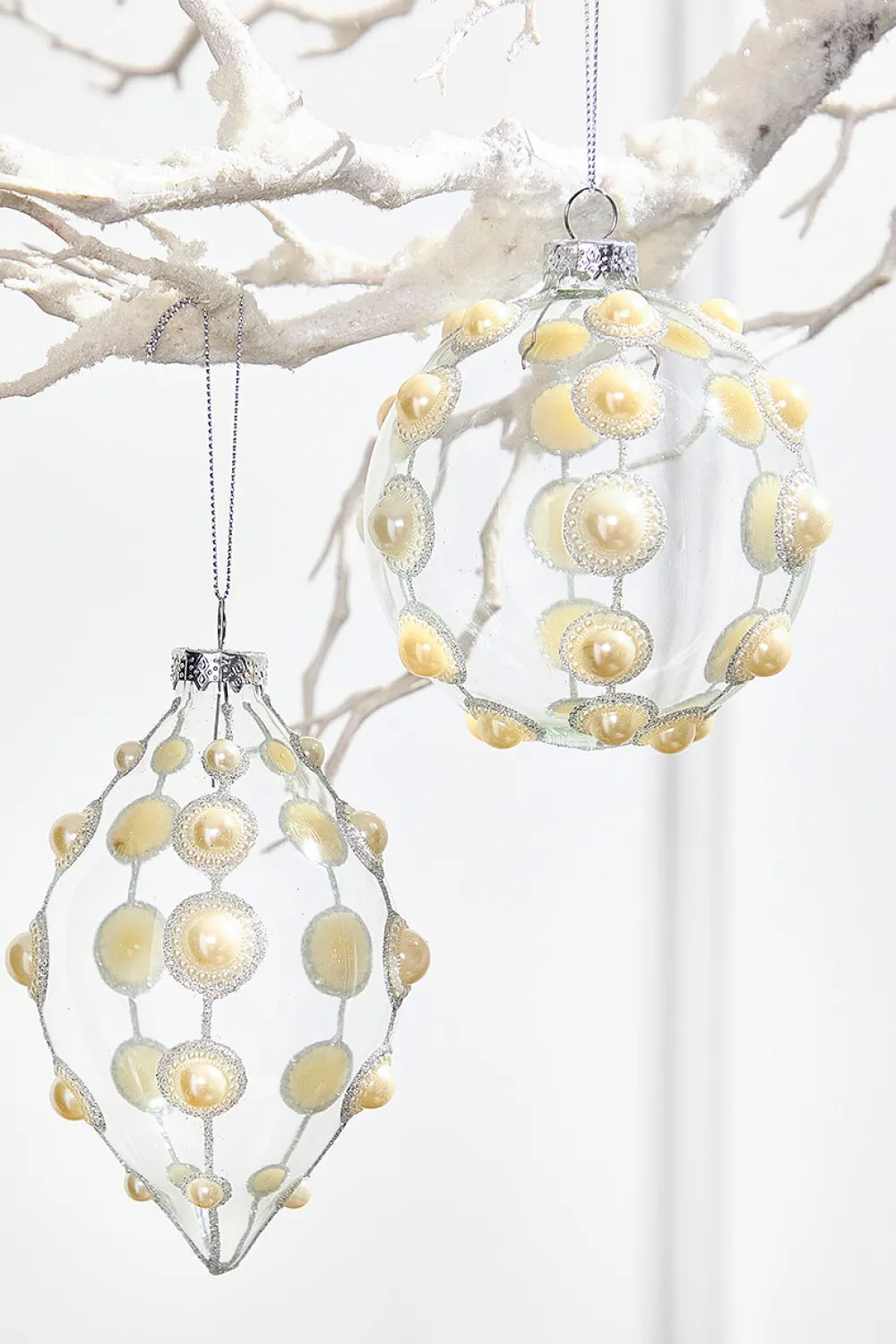 Decorator's Warehouse 4" Glass Pearl Ornament > Christmas Decor|Natural Elegance