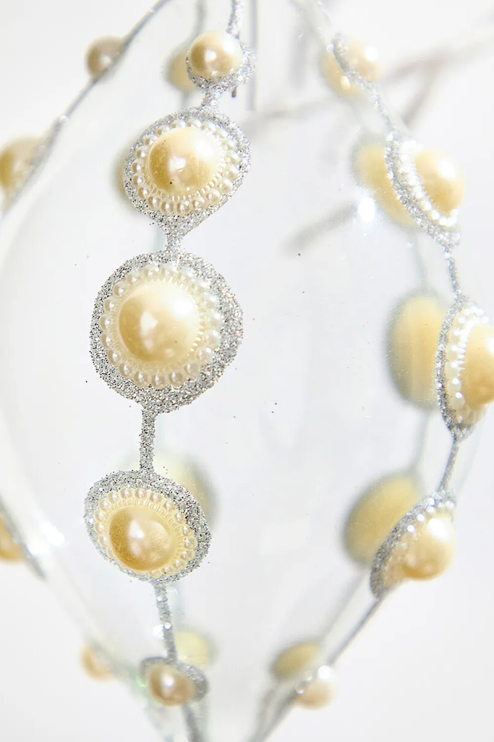 Decorator's Warehouse 4" Glass Pearl Ornament > Christmas Decor|Natural Elegance