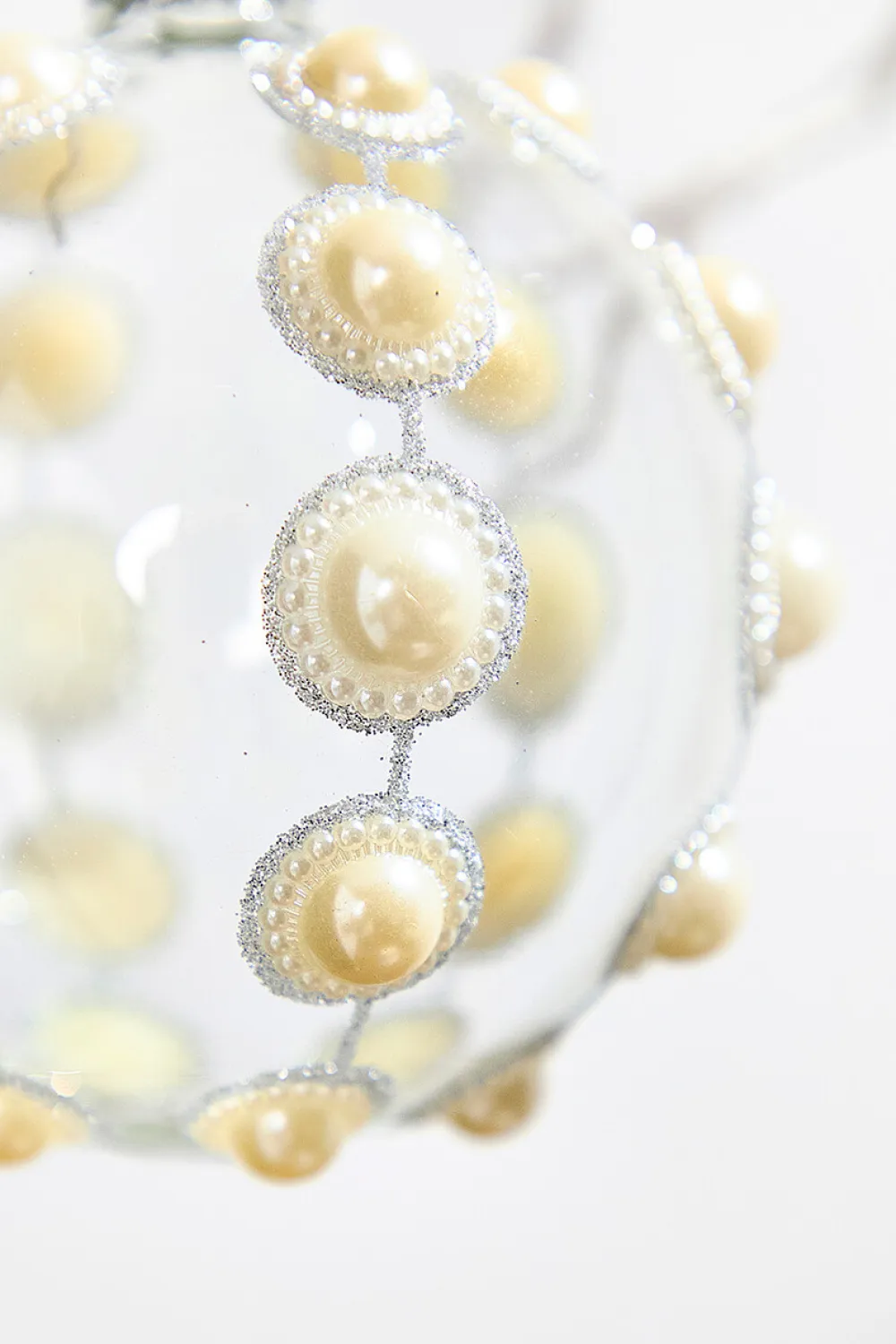 Decorator's Warehouse 4" Glass Pearl Ornament > Christmas Decor|Natural Elegance