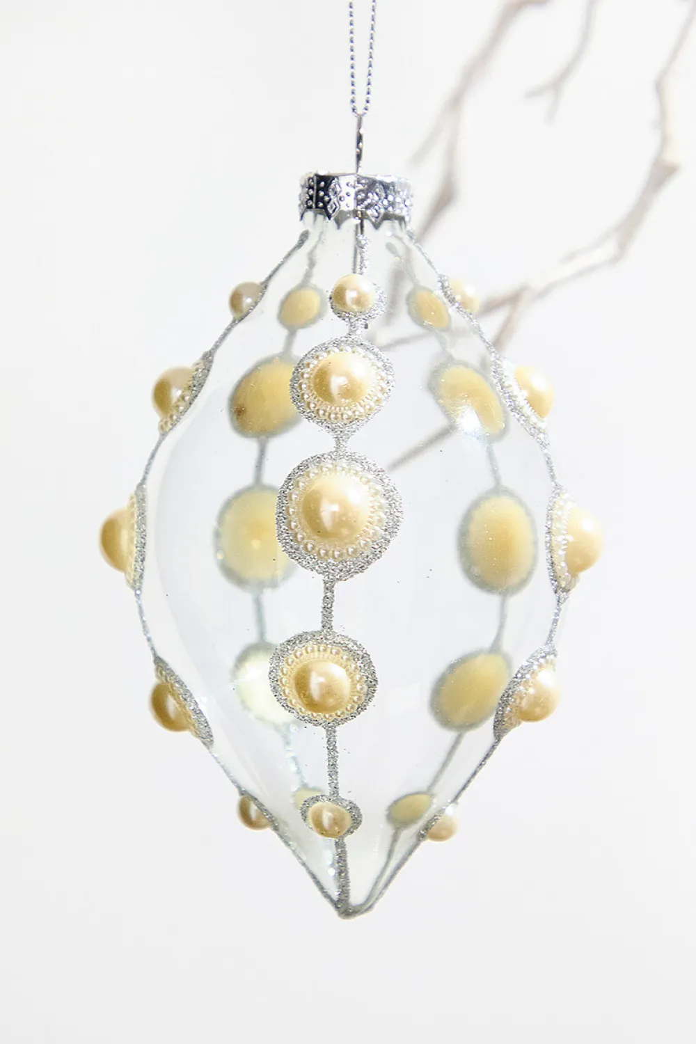 Decorator's Warehouse 4" Glass Pearl Ornament > Christmas Decor|Natural Elegance