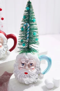 Decorator's Warehouse 9" Glass Santa Cup Ornament > Christmas Decor|Christmas Ornaments
