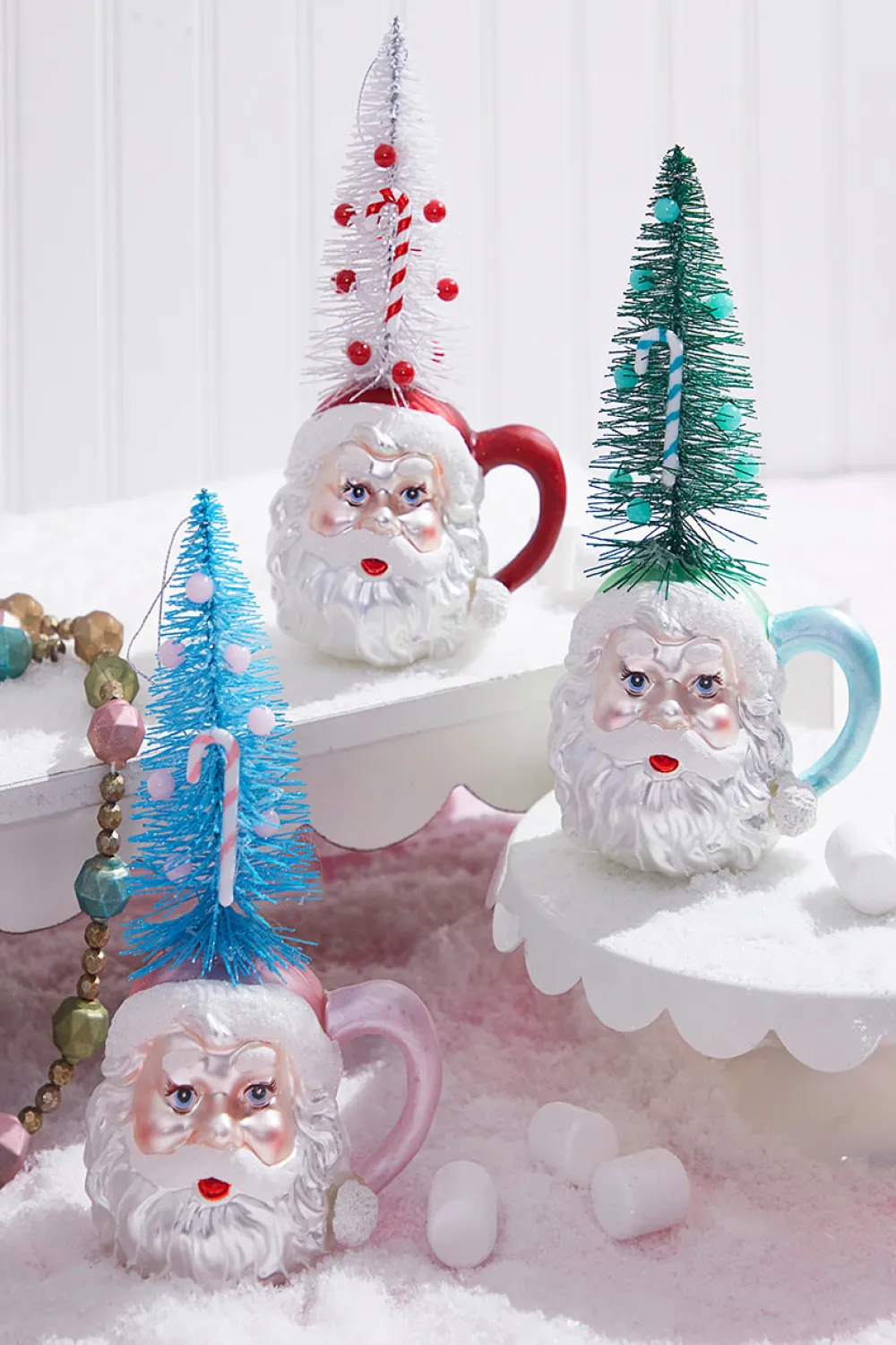 Decorator's Warehouse 9" Glass Santa Cup Ornament > Christmas Decor|Christmas Ornaments