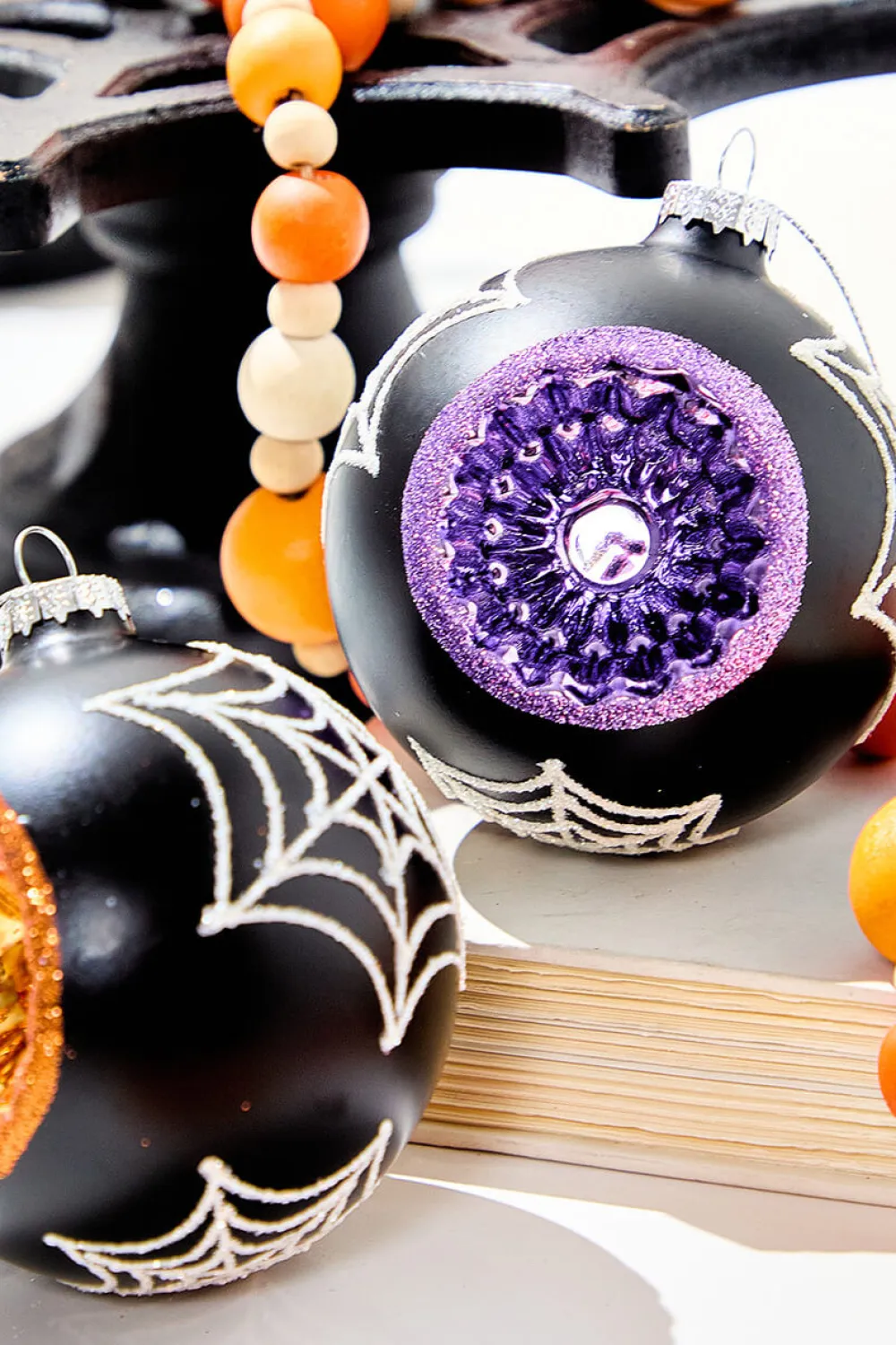 Decorator's Warehouse 3" Glass Spooky Reflector Ornament Box - Set of 3 > Halloween|Halloween