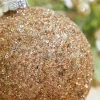 Decorator's Warehouse Glitter Ball Glass Ornament - Champagne Rose Gold > Tinsel & Pine|Christmas Decor