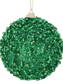 Decorator's Warehouse 3.5" Glitter Ball Ornament - Green > Nutcracker|Christmas Decor
