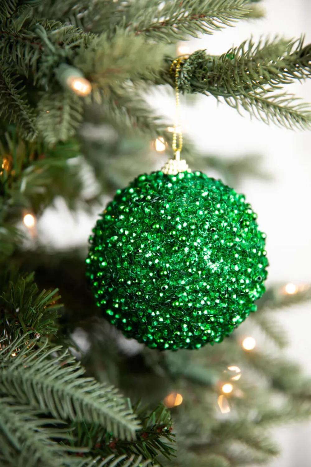 Decorator's Warehouse 3.5" Glitter Ball Ornament - Green > Nutcracker|Christmas Decor