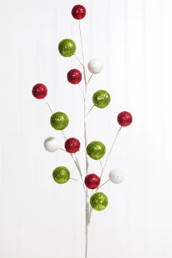 Decorator's Warehouse 27.5" Glitter Ball Spray > Storyville|Christmas Sprays