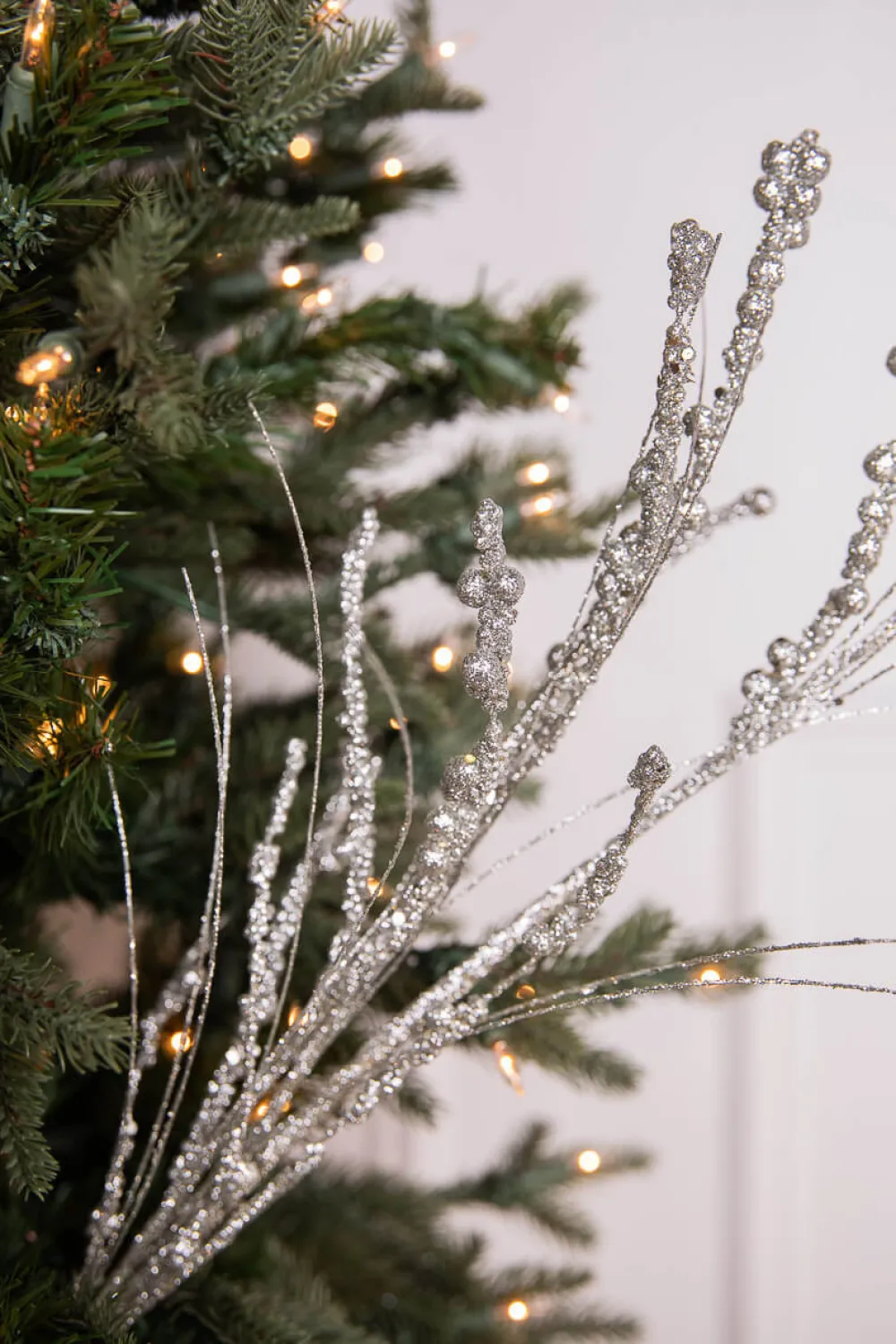 Decorator's Warehouse 33” Glitter Berry Spray > White Christmas|Christmas Sprays