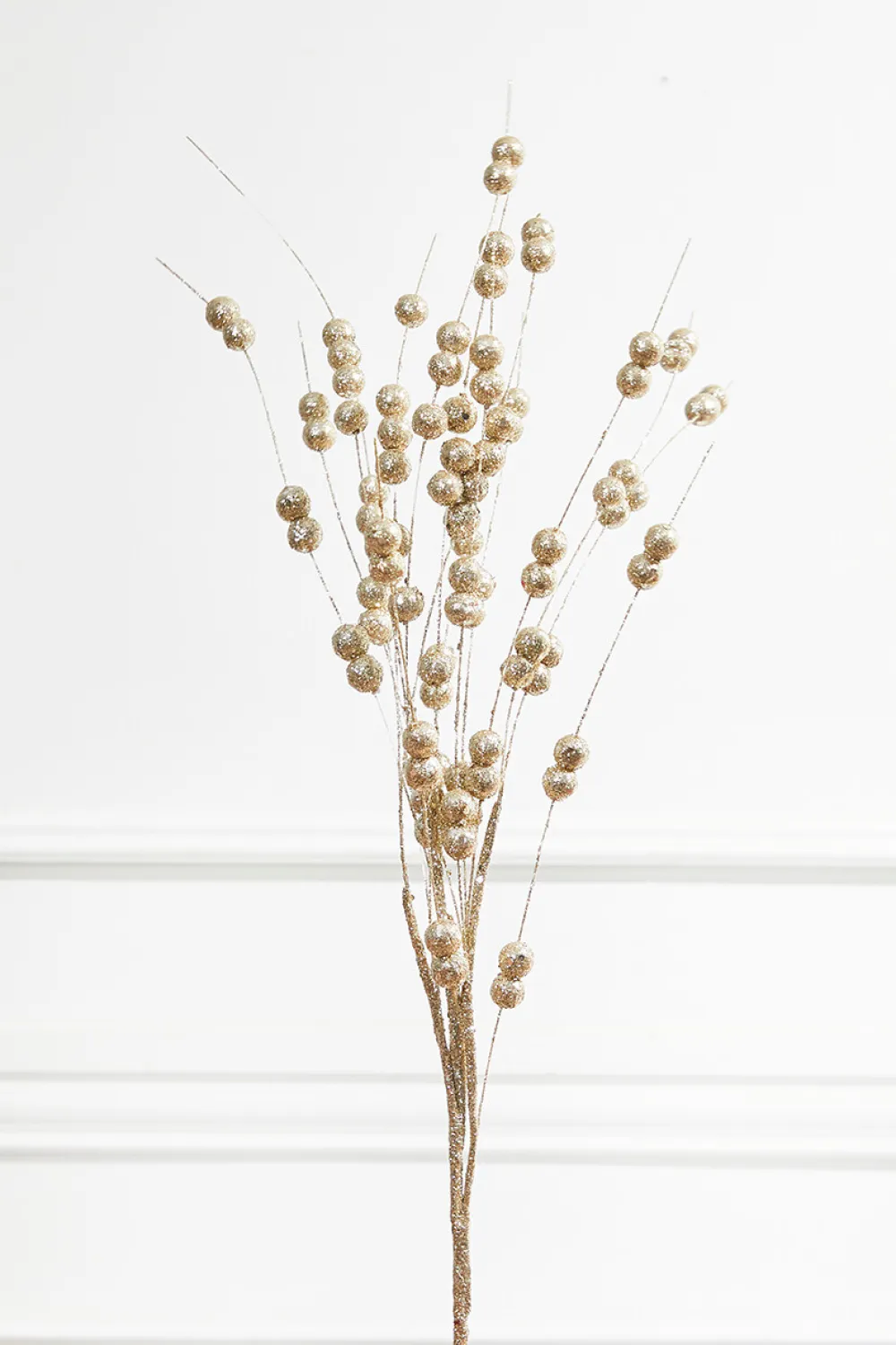Decorator's Warehouse 33” Glitter Berry Spray - Platinum > Christmas Sprays|Christmas Decor